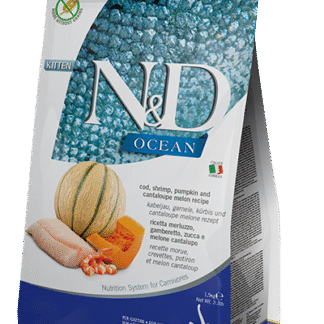 Alimento secco gatto Farmina  Kitten Ocean Merluzzo Gamberetti [PND0030056/PND0150059]